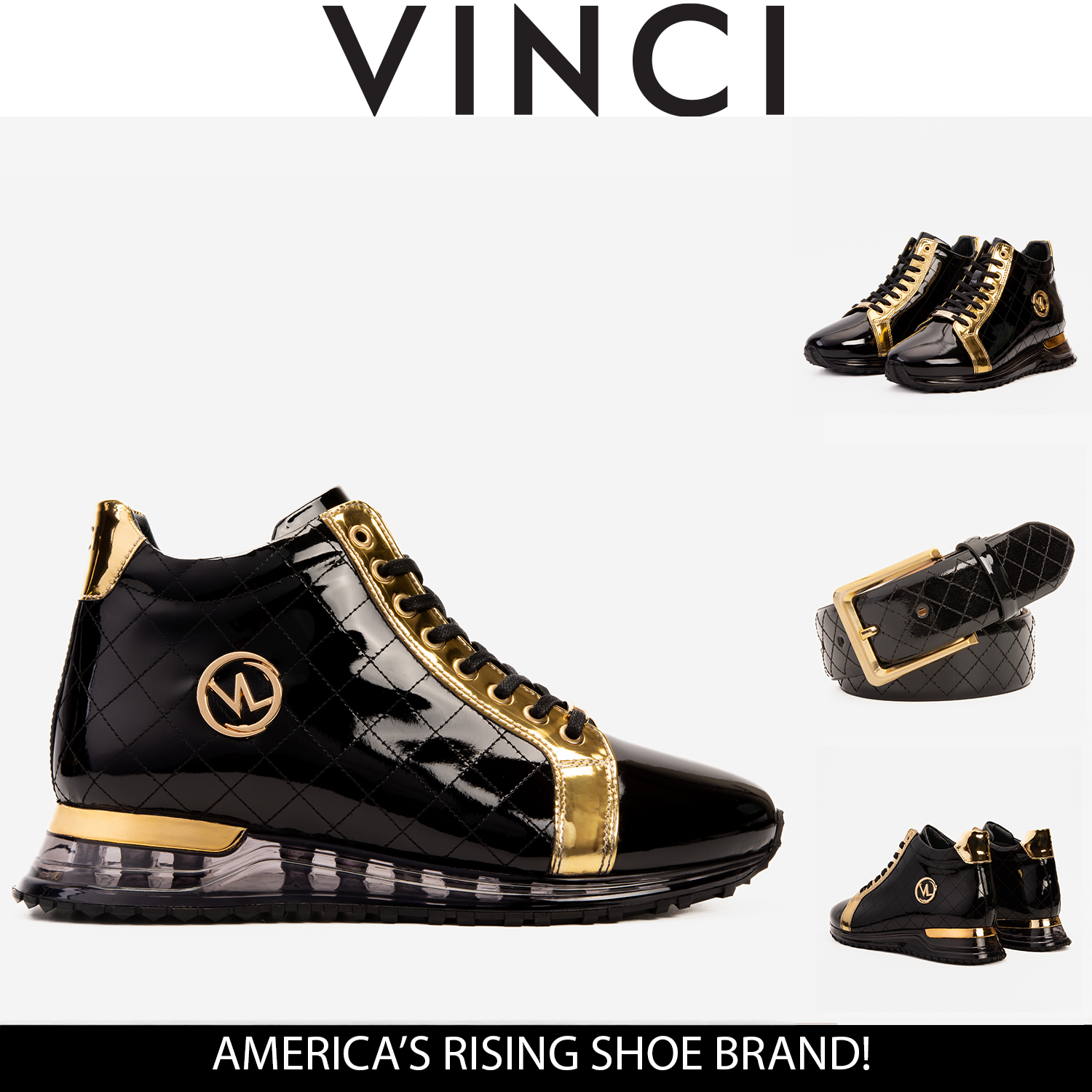 The Prestige Black Gold  Limited Edition  High-Top Sneaker For Sale