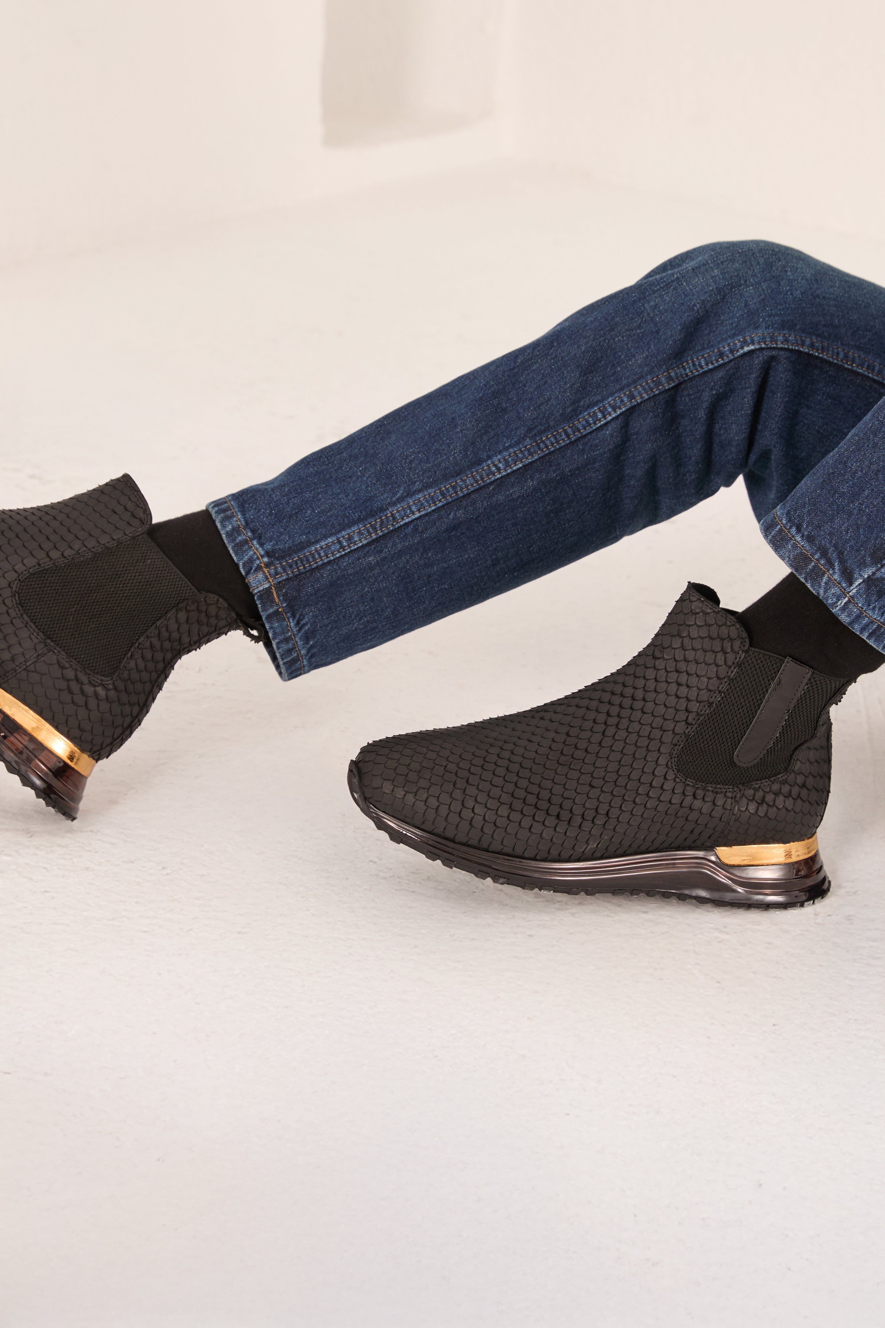 The Panther Black Leather Chelsea Boot Fine Craftsmanship