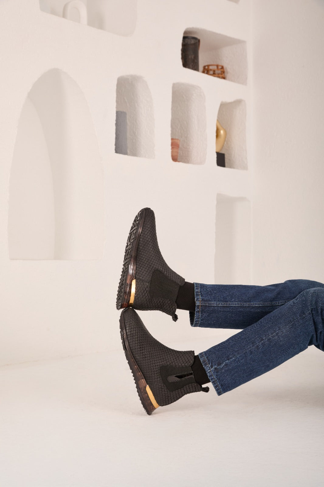 The Panther Black Leather Chelsea Boot Fine Craftsmanship
