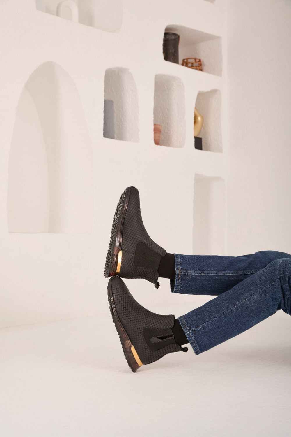 The Panther Black Leather Chelsea Boot Fine Craftsmanship