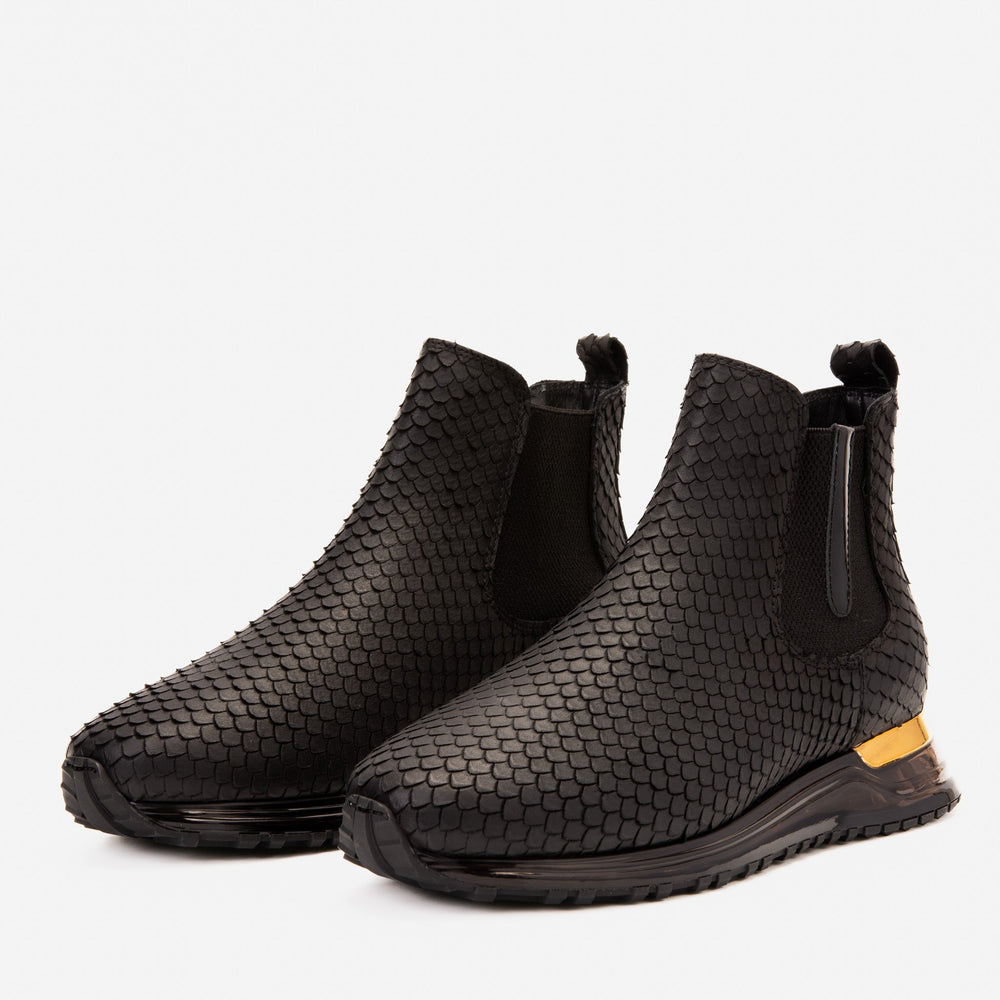 The Panther Black Leather Chelsea Boot Fine Craftsmanship