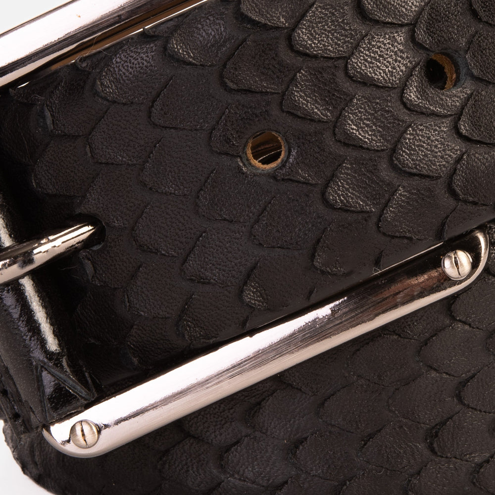 The Caesars Black Leather Belt Exclusive Style