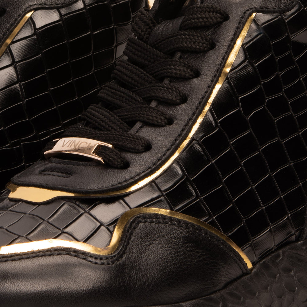Bellagio Black Gold High-Top Sneaker On Sale