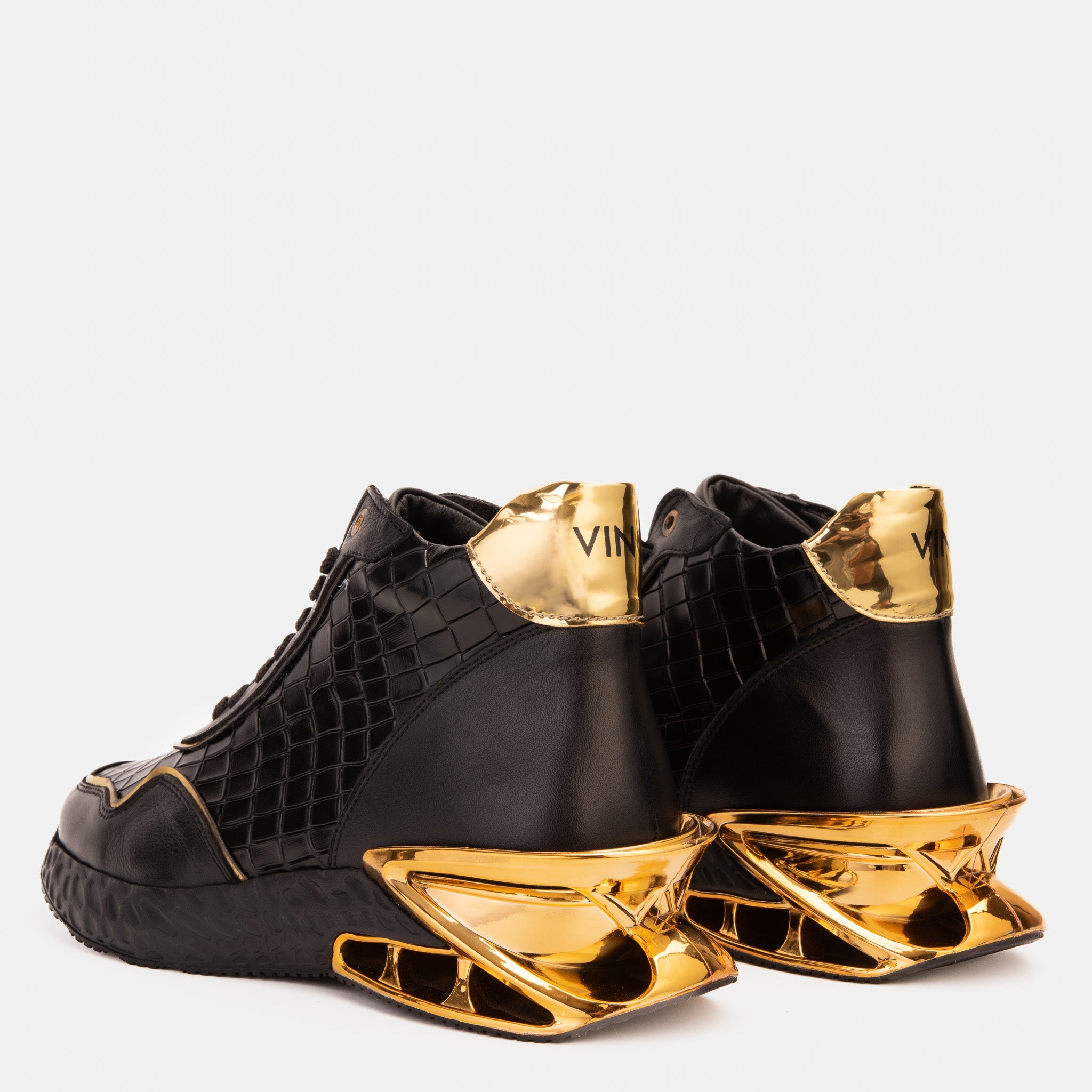 Bellagio Black Gold High-Top Sneaker On Sale