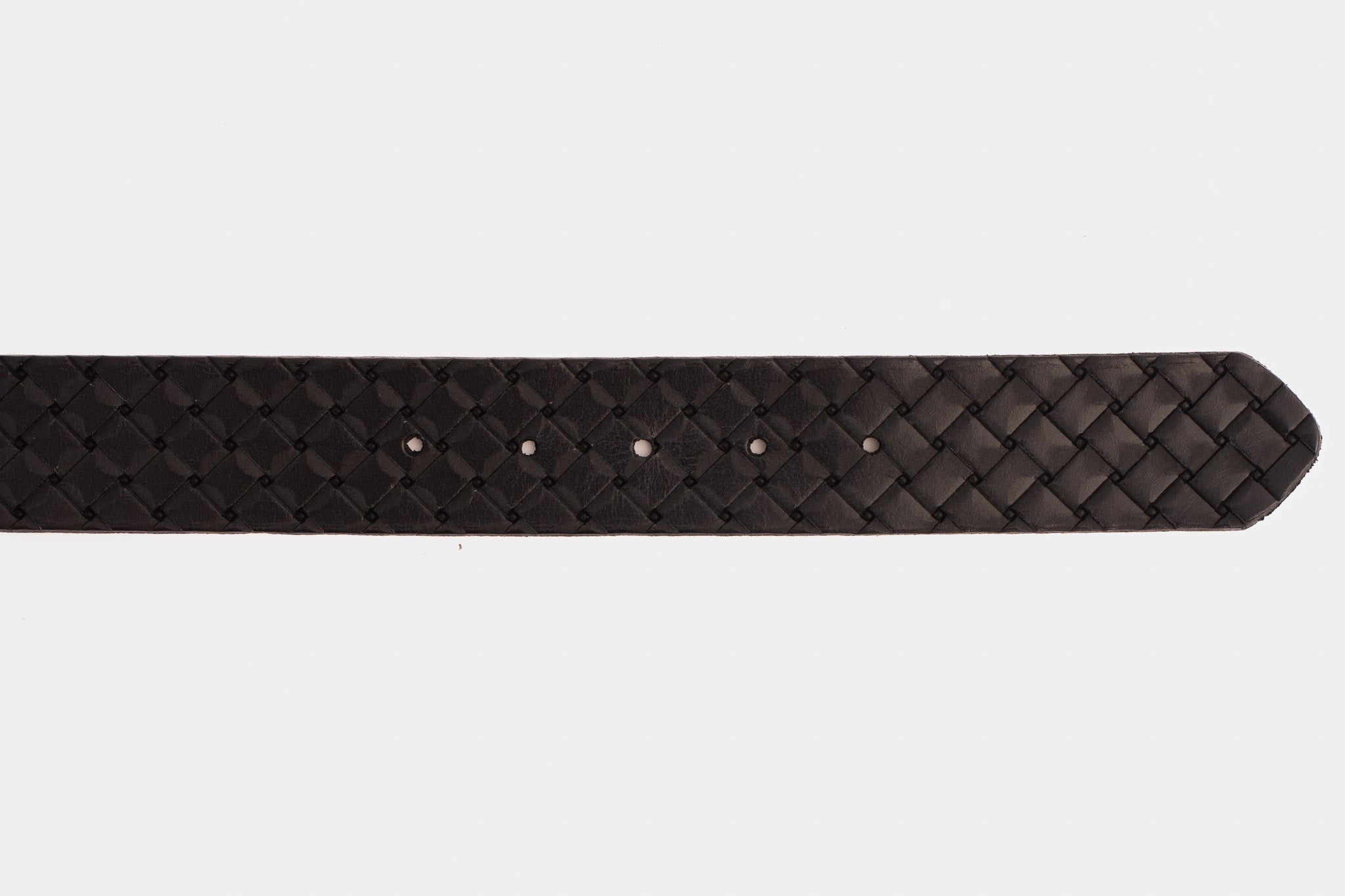 The Turan Black Woven Leather Belt Fine Craftsmanship