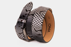 The Milano Black\/White Leather Belt Limited Edition Exclusive Style