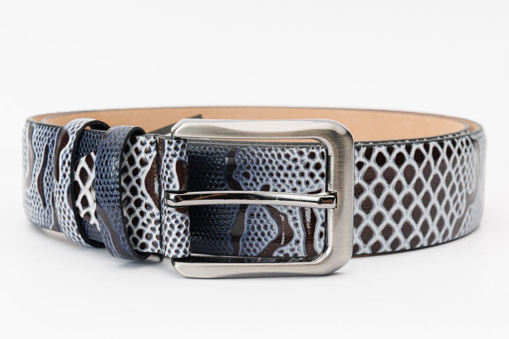 The Milano Black\/White Leather Belt Limited Edition Exclusive Style