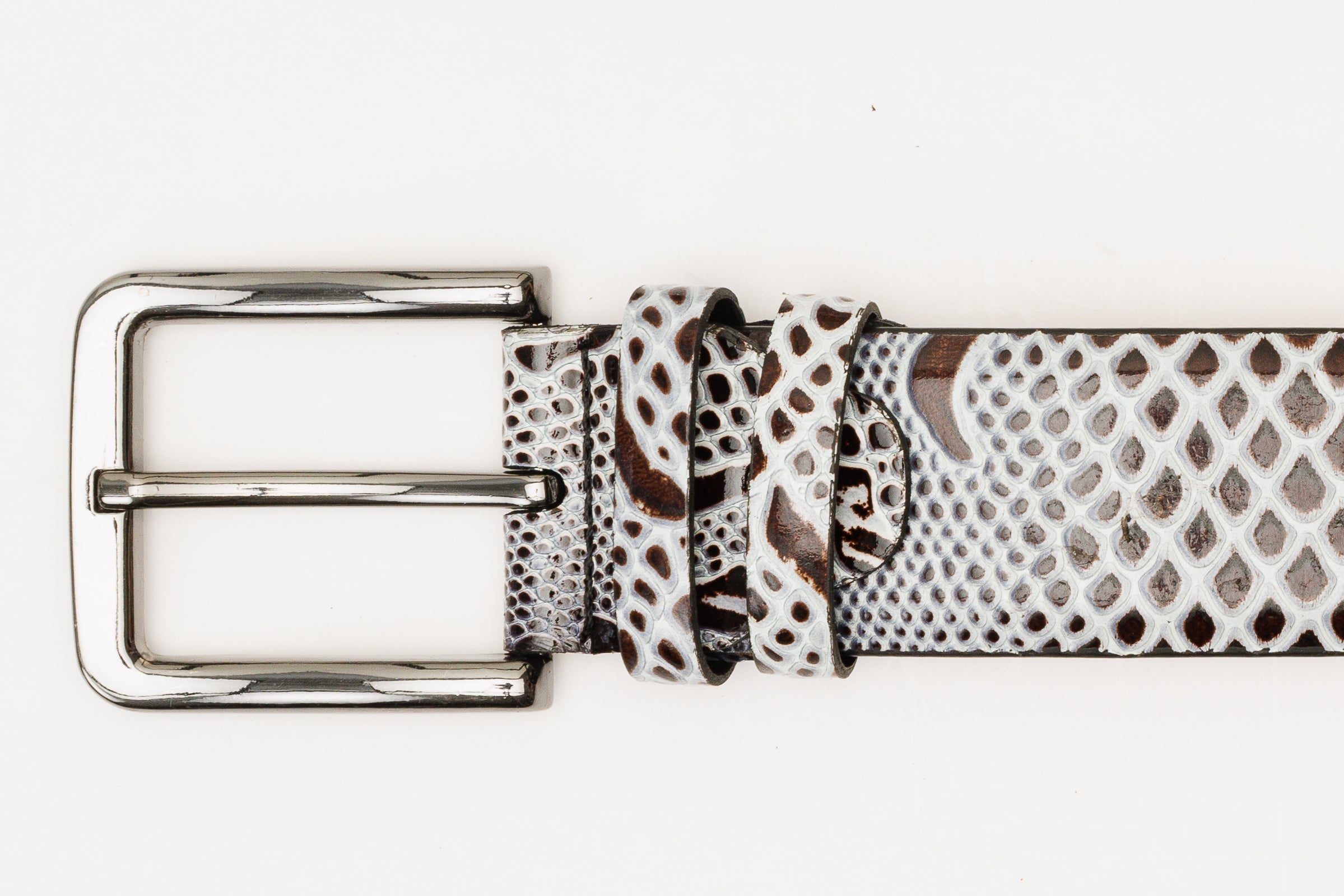 The Milano Black\/White Leather Belt Limited Edition Exclusive Style
