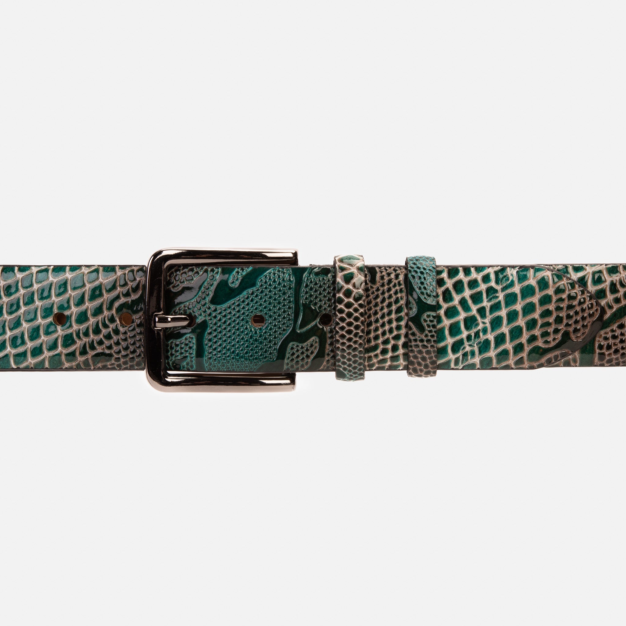 The Milano Green Leather Belt Limited Edition On Sale