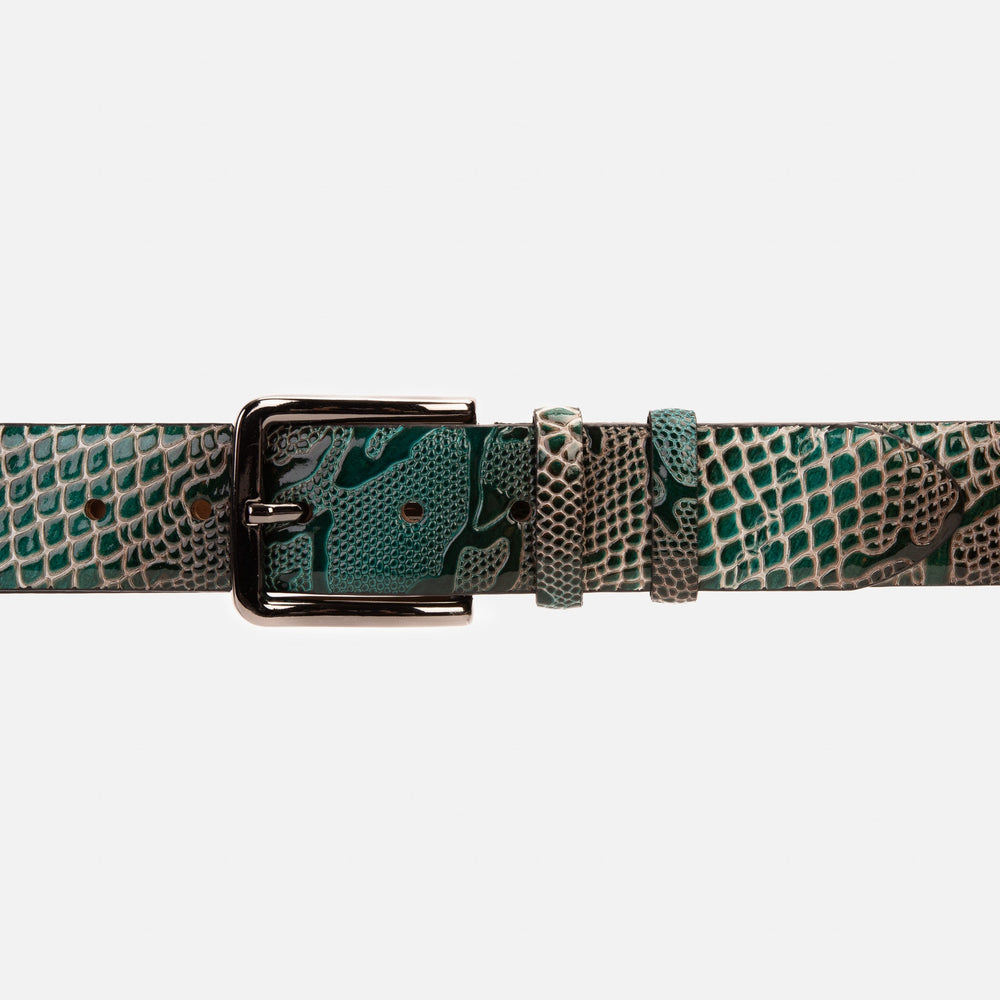 The Milano Green Leather Belt Limited Edition On Sale