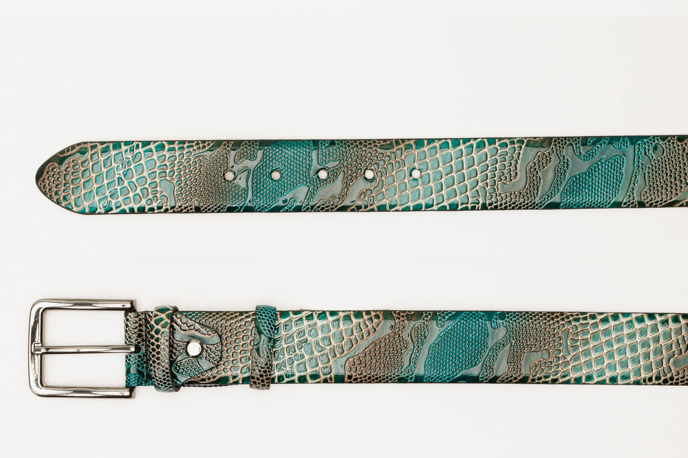 The Milano Green Leather Belt Limited Edition On Sale