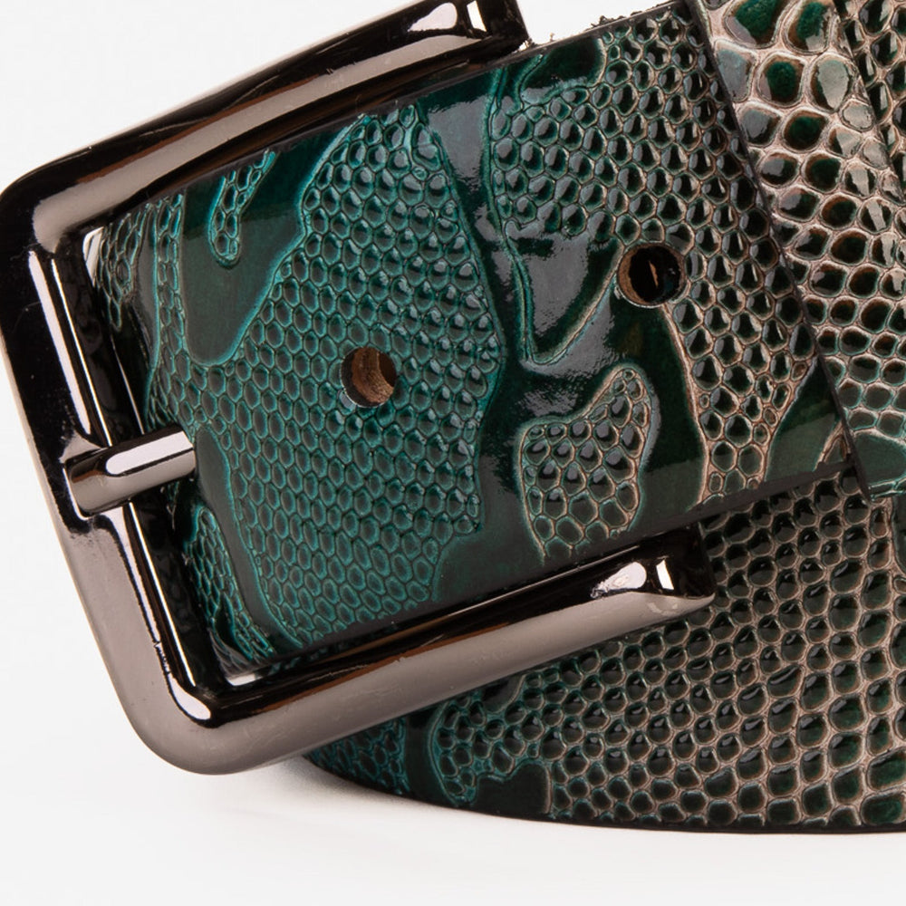 The Milano Green Leather Belt Limited Edition On Sale