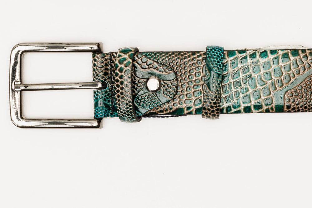 The Milano Green Leather Belt Limited Edition On Sale