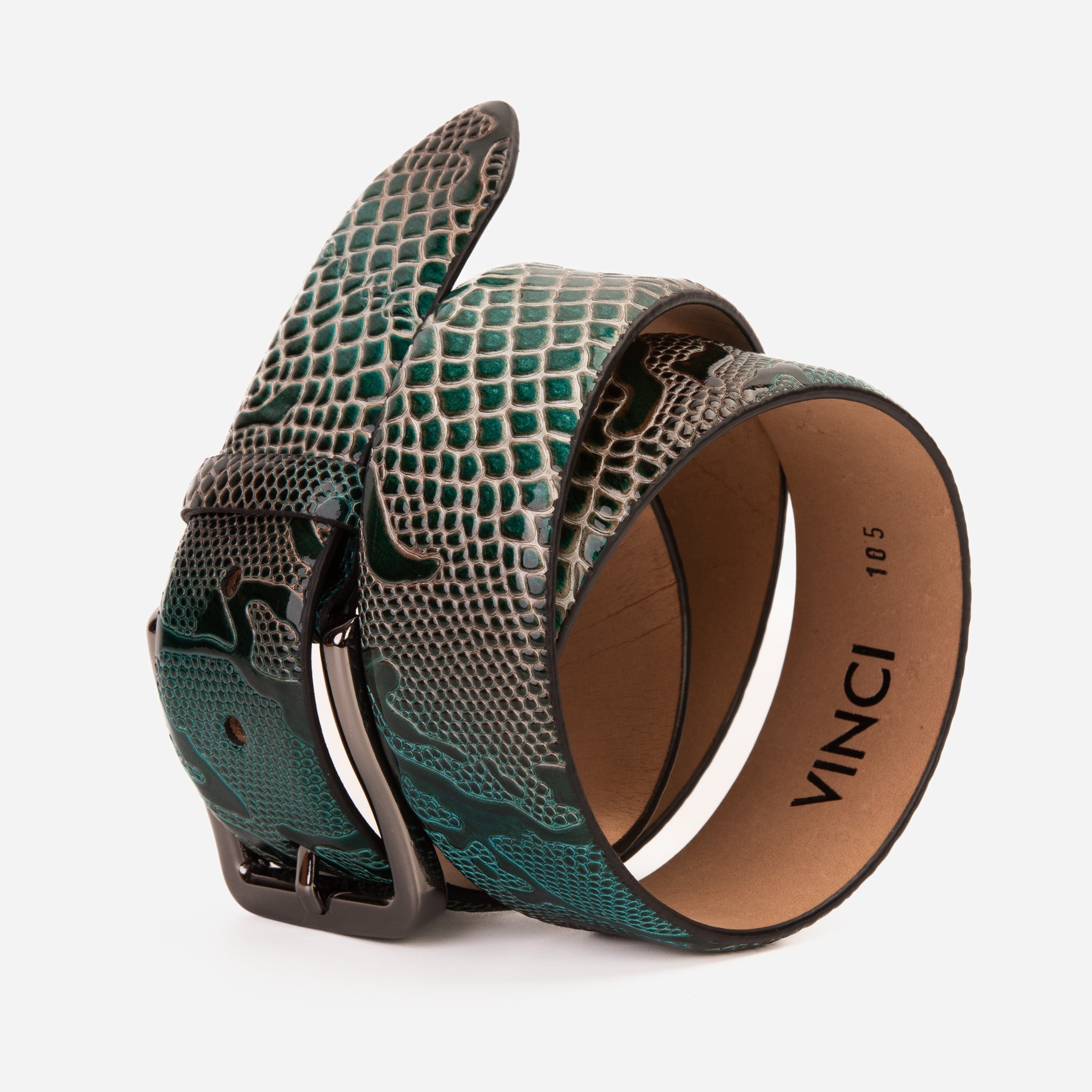 The Milano Green Leather Belt Limited Edition On Sale