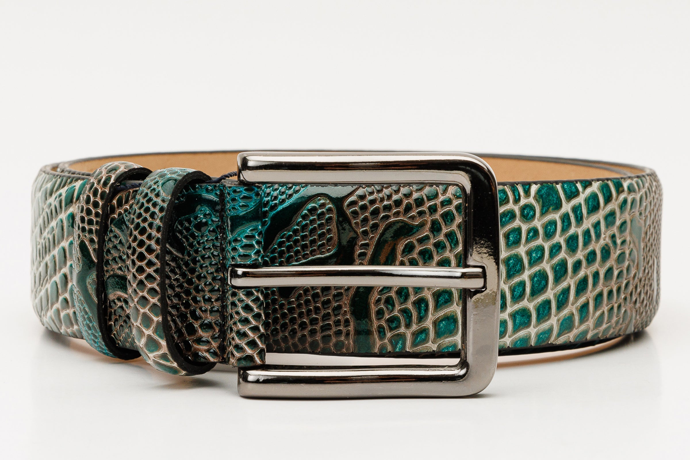 The Milano Green Leather Belt Limited Edition On Sale