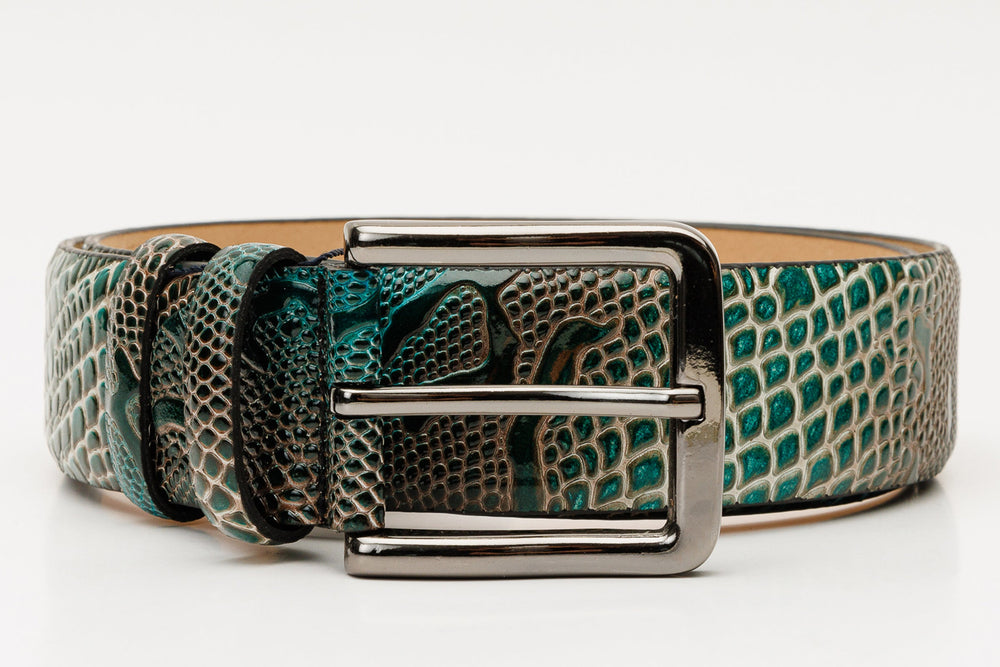 The Milano Green Leather Belt Limited Edition On Sale