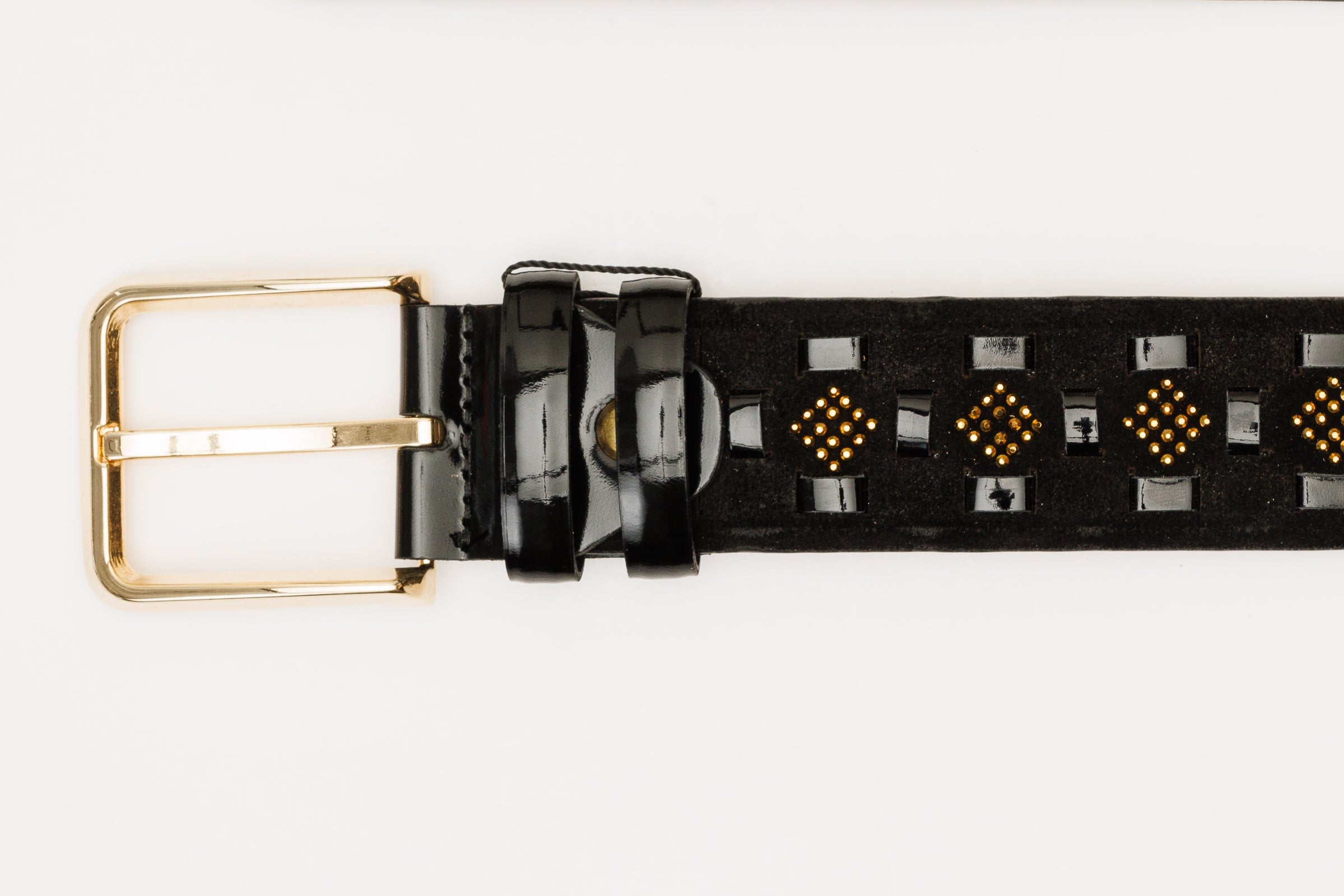 The Vicino Black Leather Belt For Sale