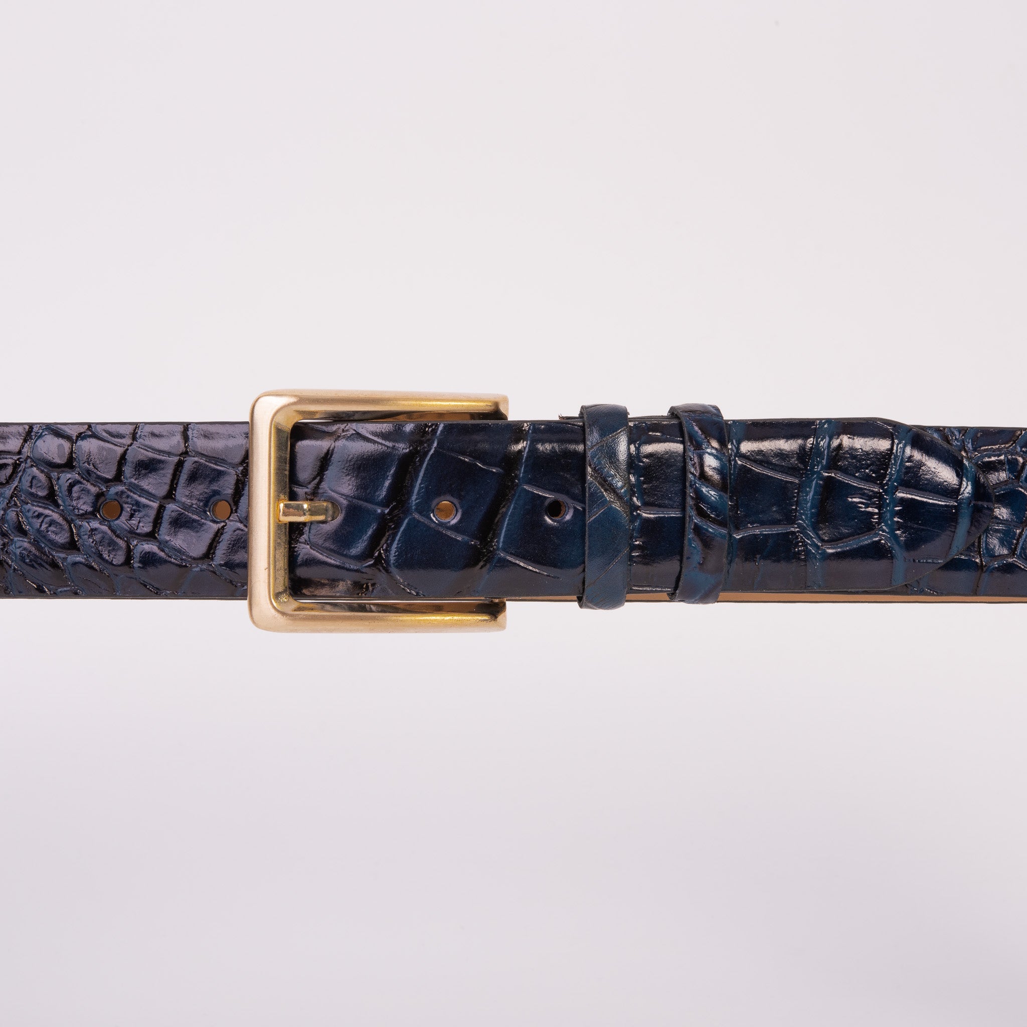 The Strat Navy Blue Leather Belt All New
