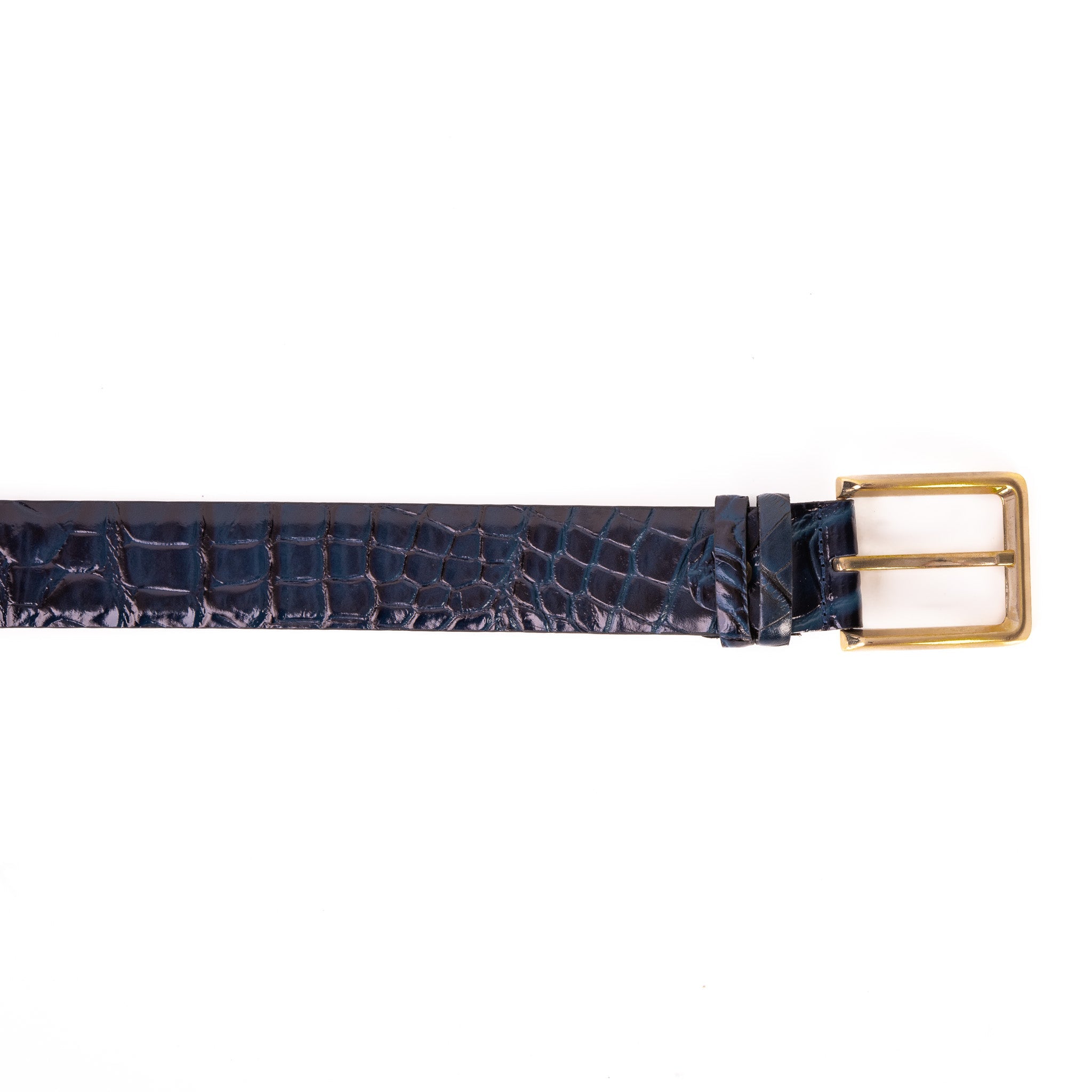 The Strat Navy Blue Leather Belt All New