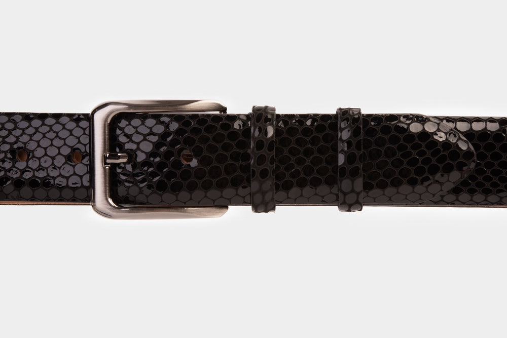 The King Black Leather Belt Universal Fit