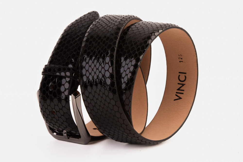 The King Black Leather Belt Universal Fit