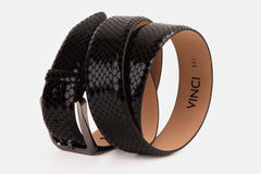 The King Black Leather Belt Universal Fit