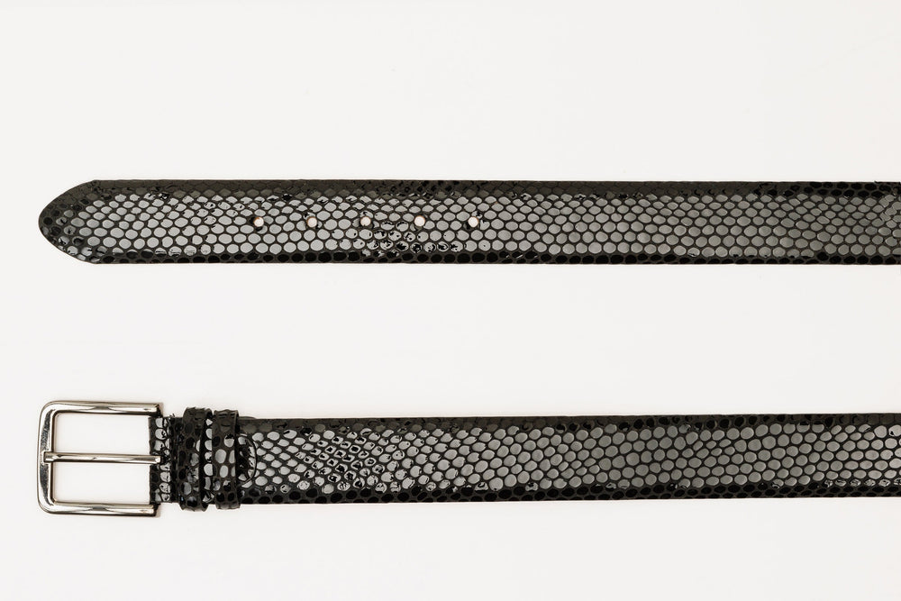 The King Black Leather Belt Universal Fit