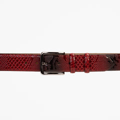 The Milano Red Leather Belt Limited Edition Fine Craftsmanship
