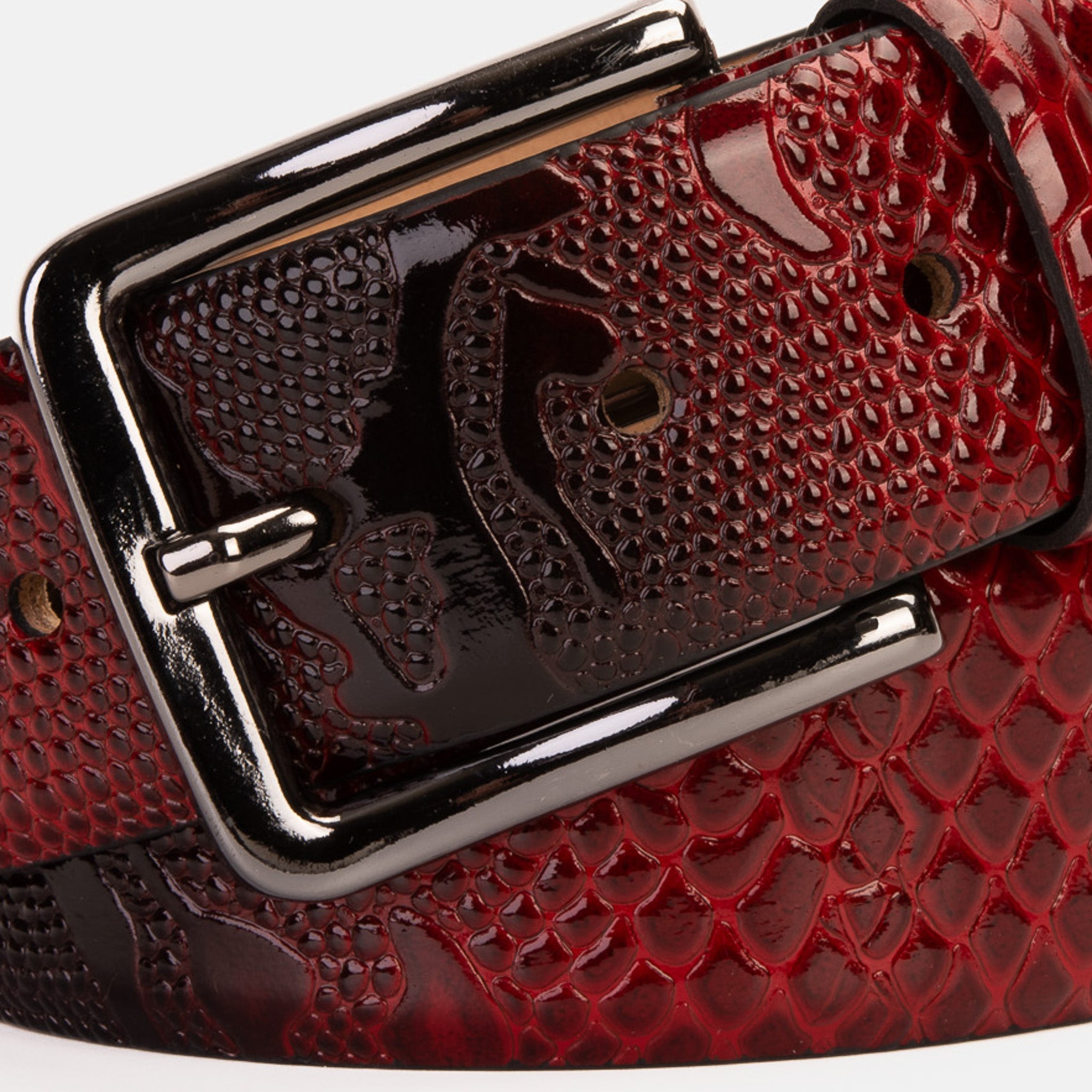The Milano Red Leather Belt Limited Edition Fine Craftsmanship
