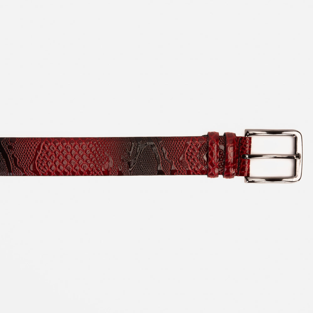 The Milano Red Leather Belt Limited Edition Fine Craftsmanship