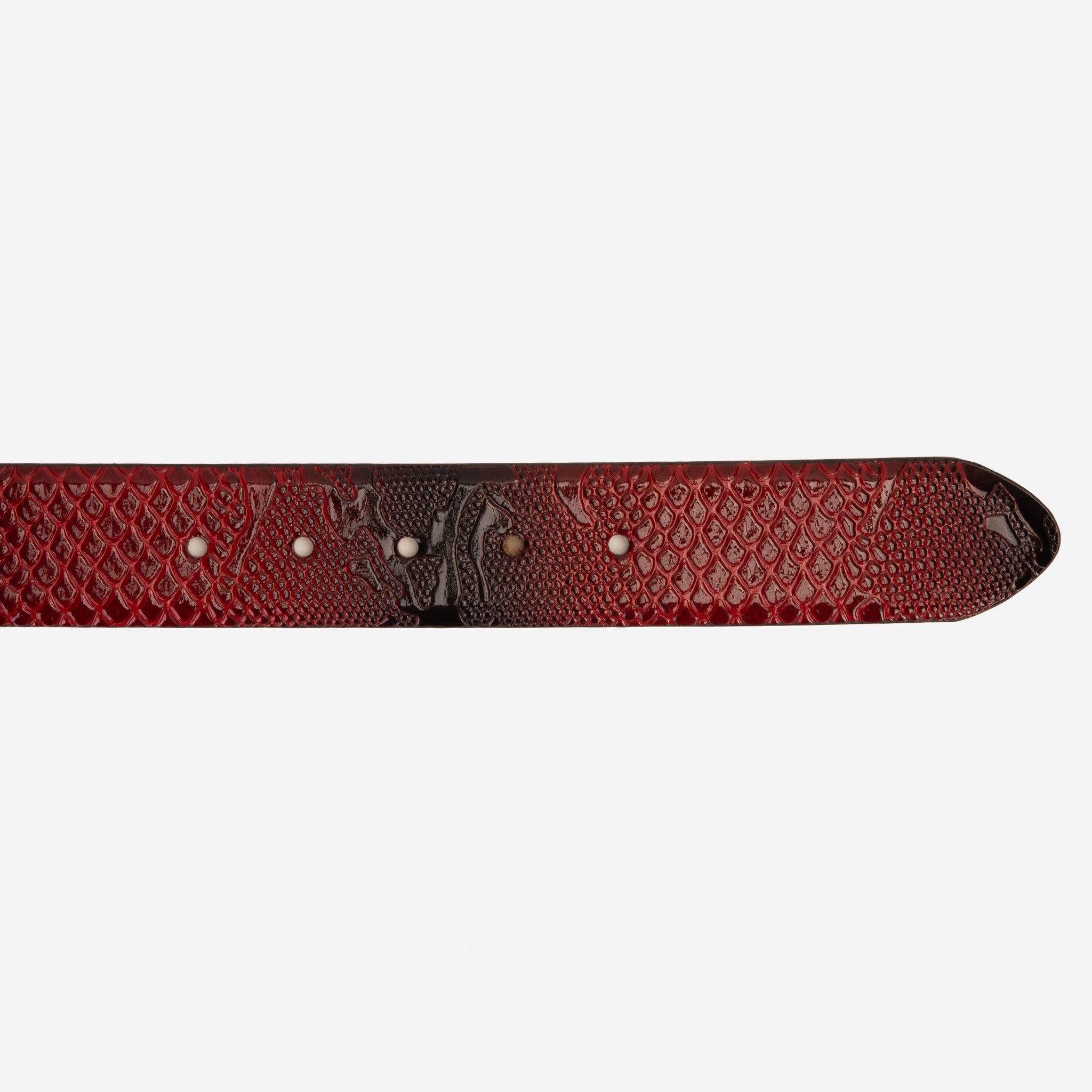 The Milano Red Leather Belt Limited Edition Fine Craftsmanship