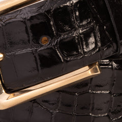 The Strat Black Leather Belt Exclusive Style
