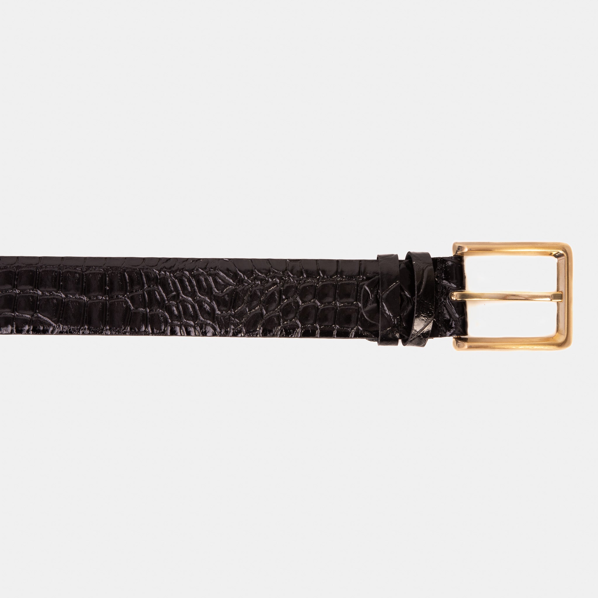 The Strat Black Leather Belt Exclusive Style