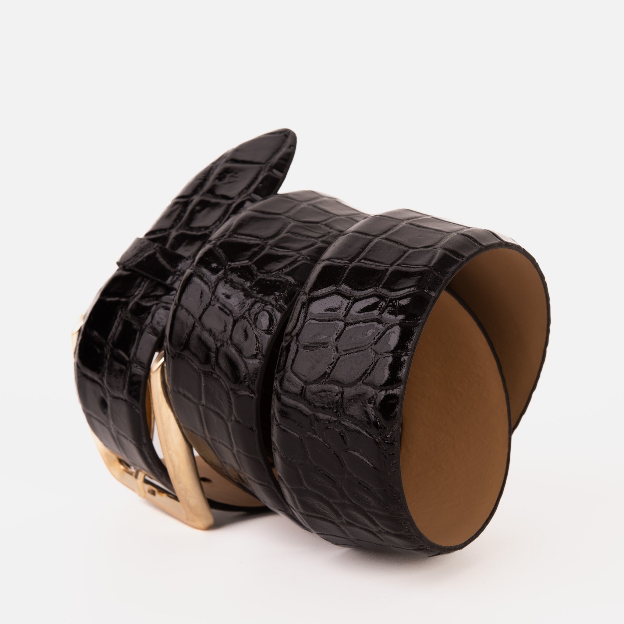 The Strat Black Leather Belt Exclusive Style
