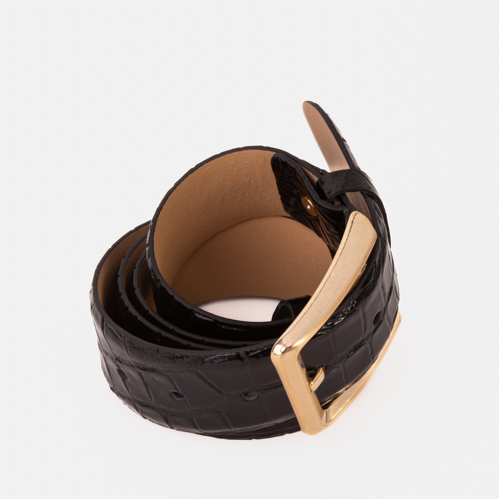 The Strat Black Leather Belt Exclusive Style
