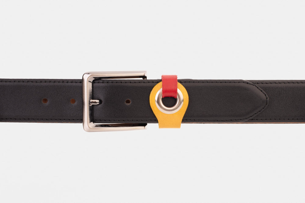 The Jackie Black Leather Belt On Sale