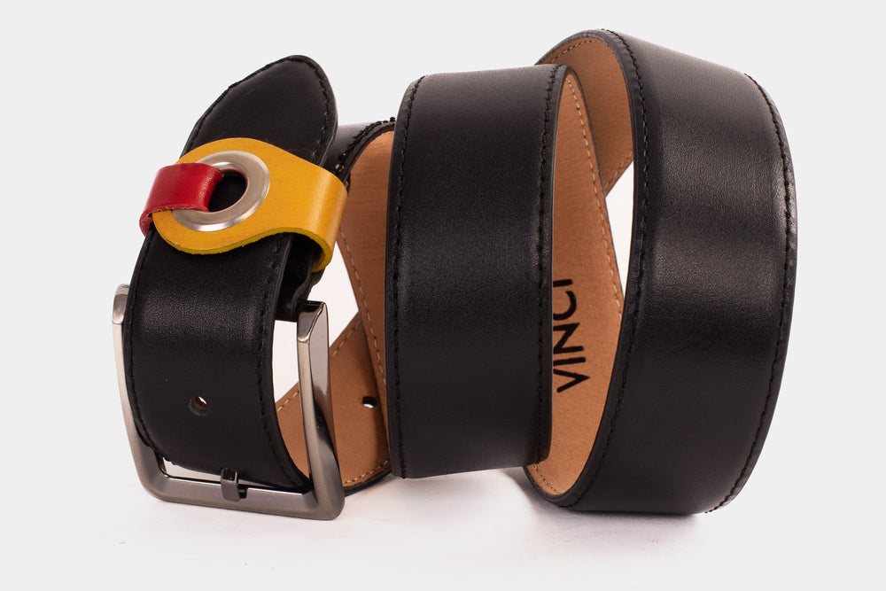 The Jackie Black Leather Belt On Sale