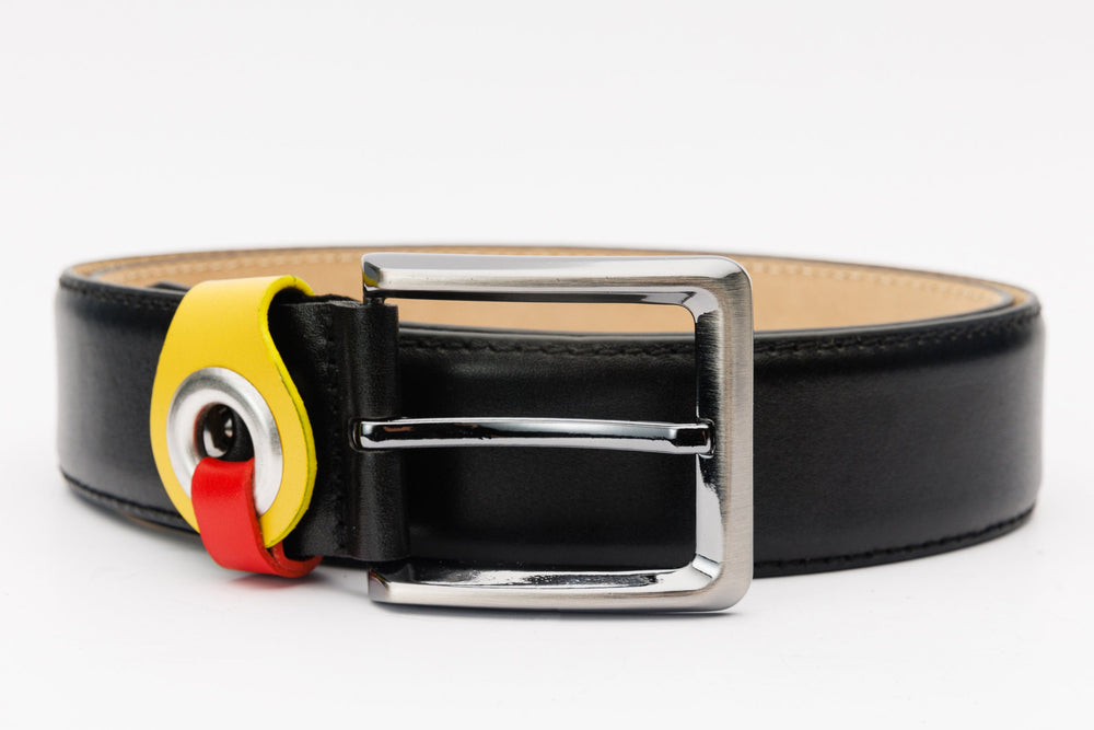 The Jackie Black Leather Belt On Sale