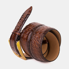 The Strat Brown Leather Belt For Sale