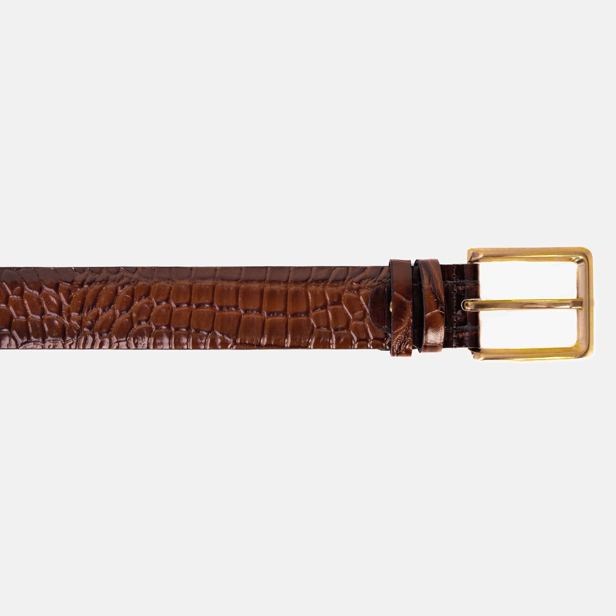The Strat Brown Leather Belt For Sale