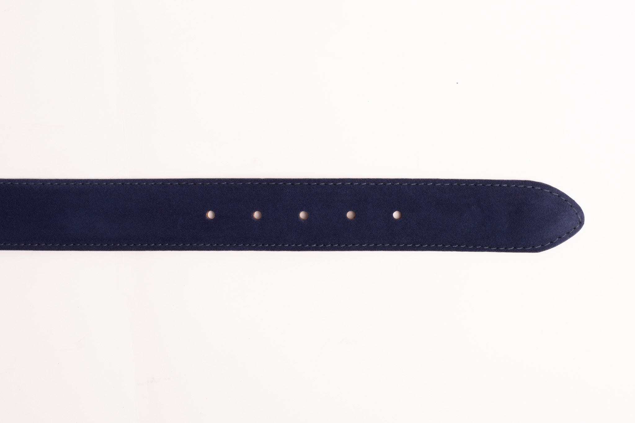 The Bari Navy Suede Leather Belt Universal Fit