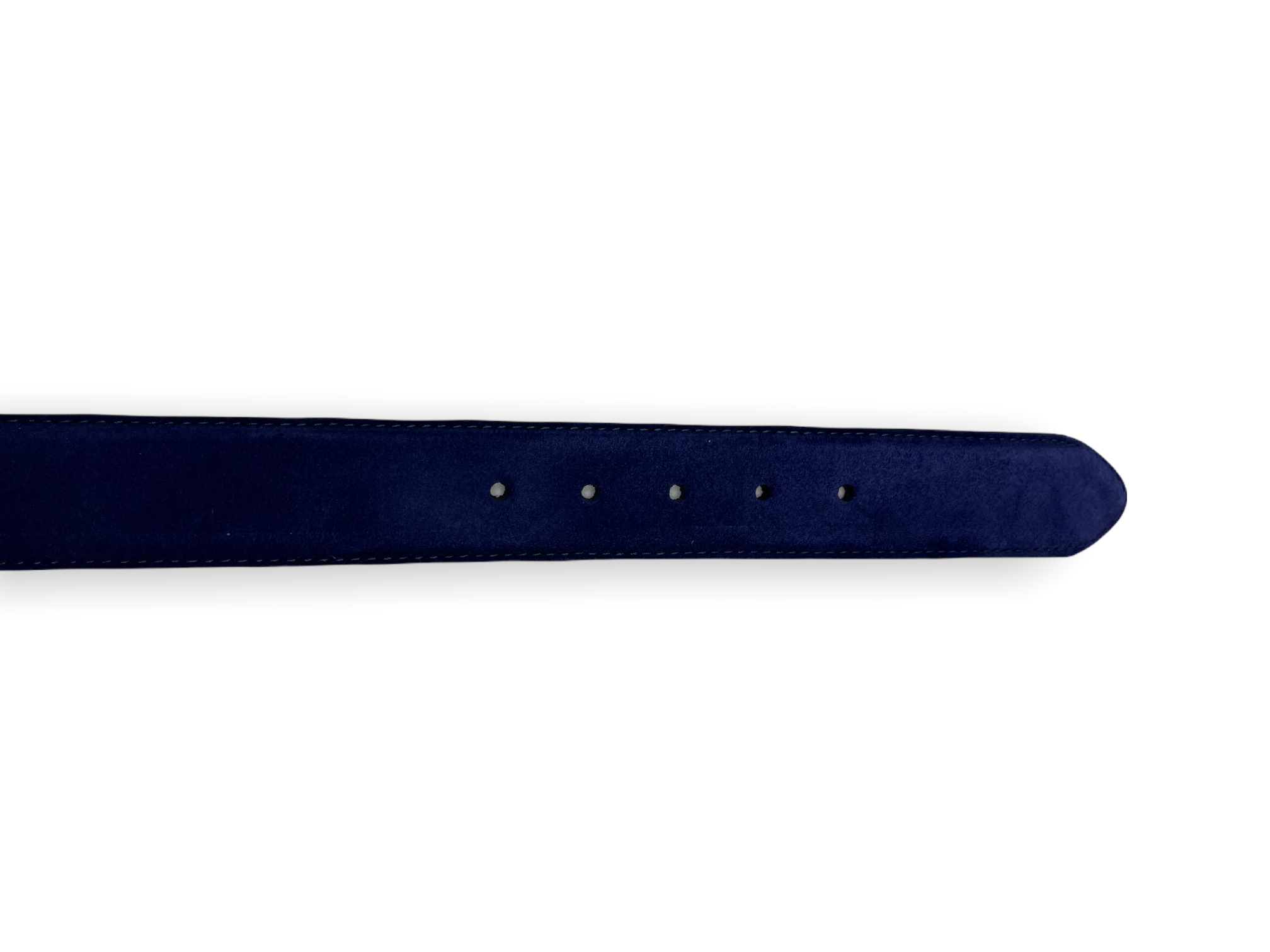 The Bari Navy Suede Leather Belt Universal Fit