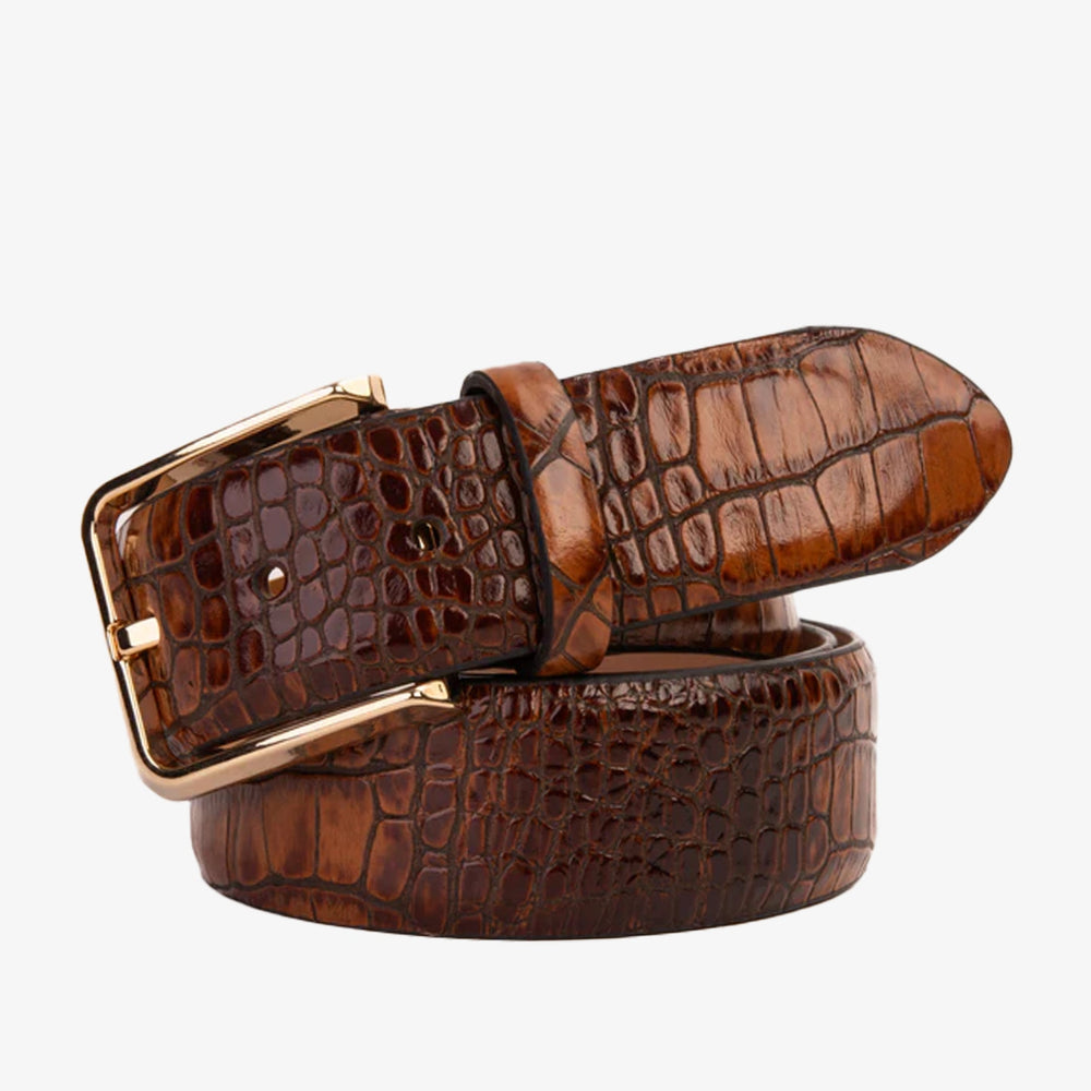The Monaco Brown Leather Belt Fine Craftsmanship