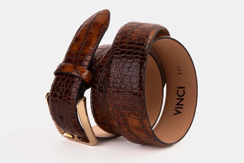 The Monaco Brown Leather Belt Fine Craftsmanship