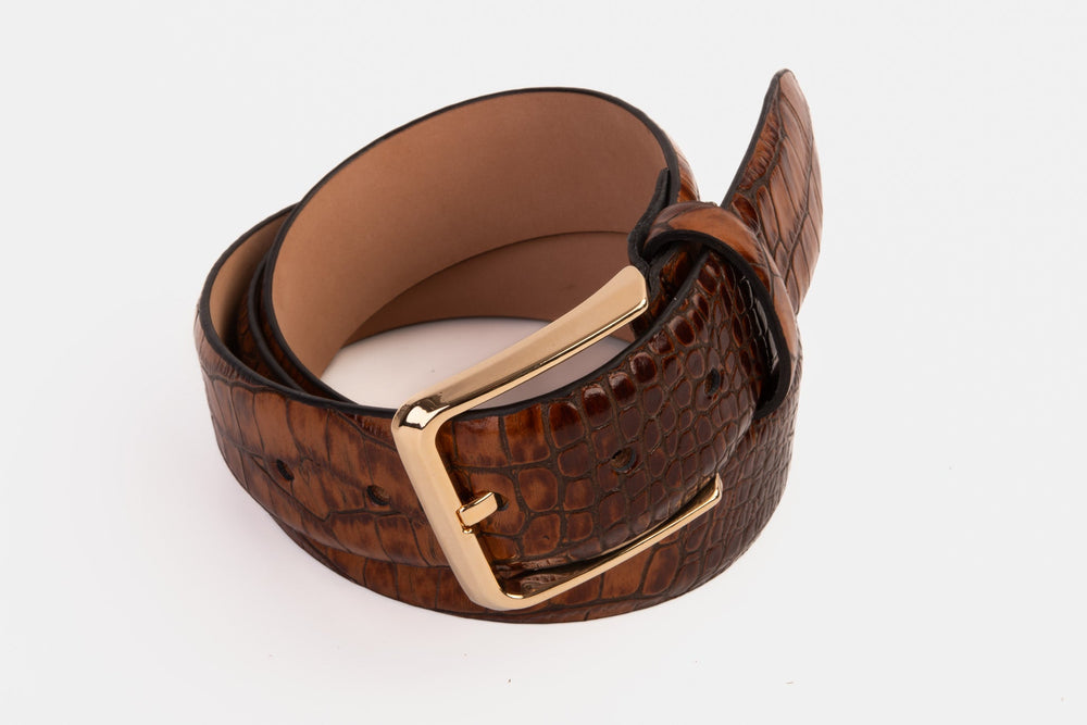 The Monaco Brown Leather Belt Fine Craftsmanship