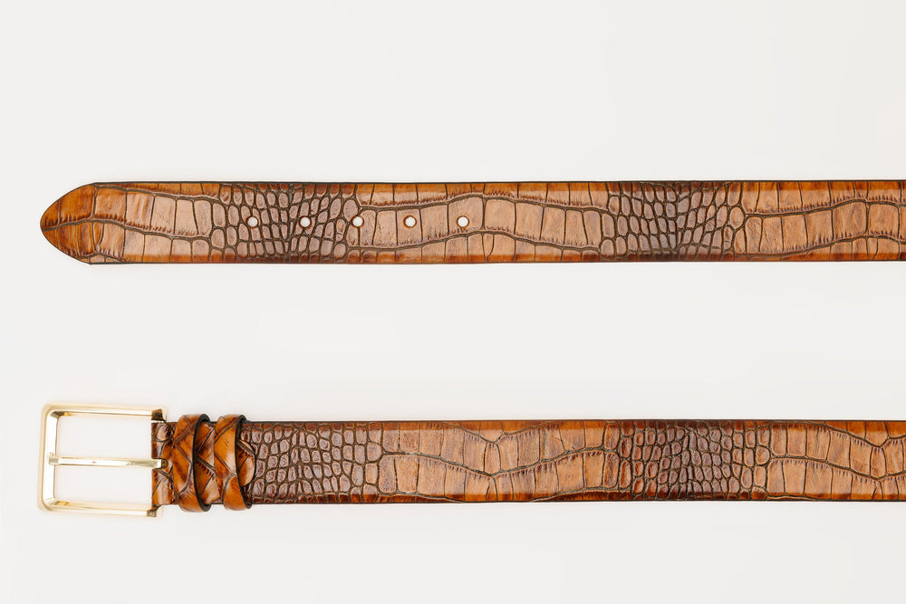 The Monaco Brown Leather Belt Fine Craftsmanship