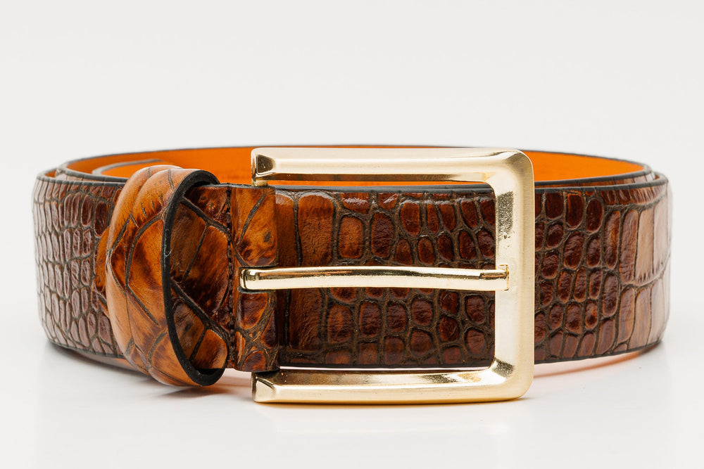 The Monaco Brown Leather Belt Fine Craftsmanship