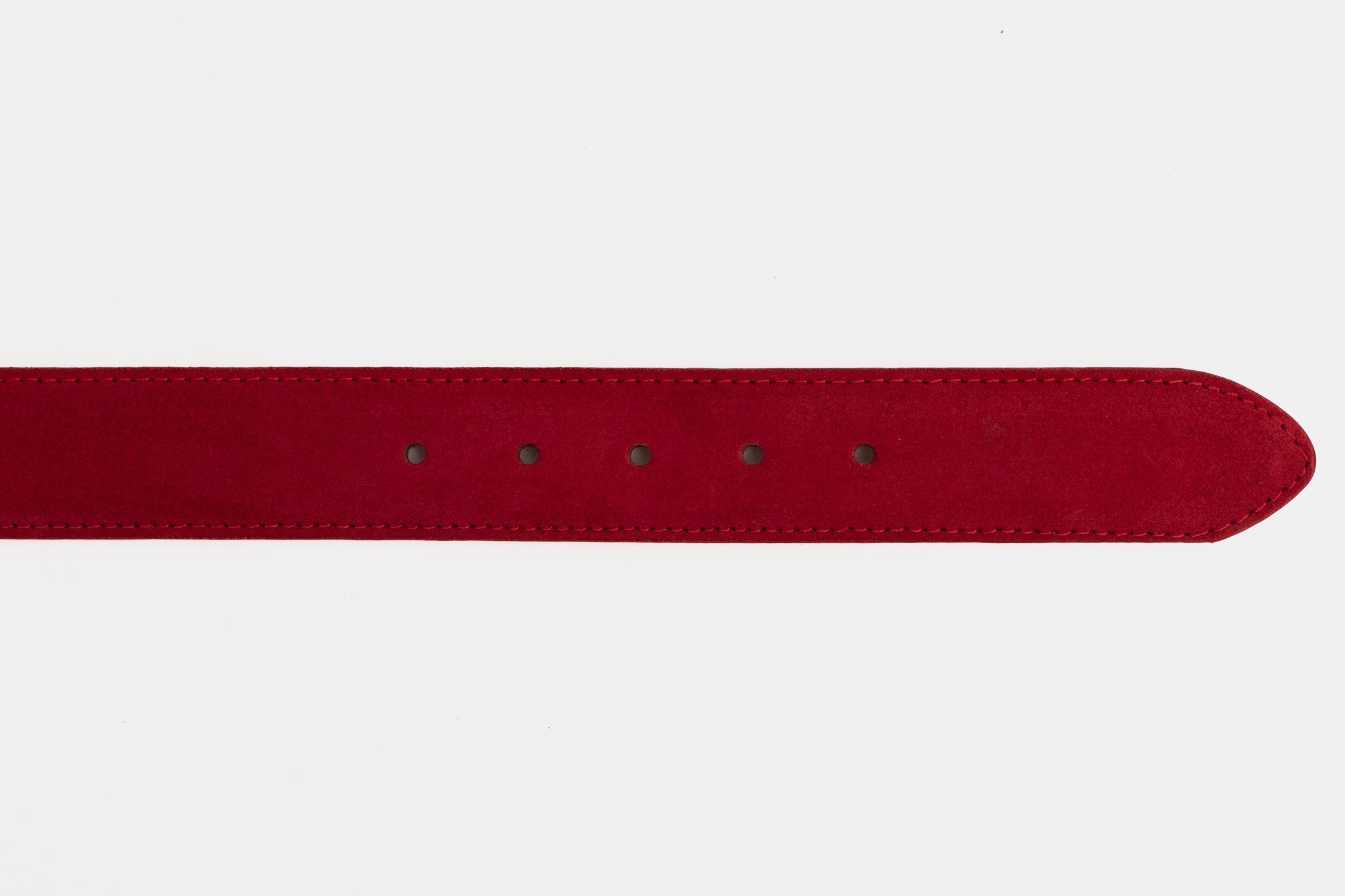 The Bari Red Suede Leather Belt For Sale