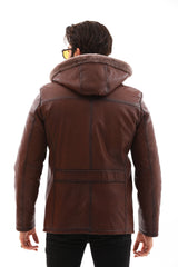 The Bergamo Brown Shearling Leather Jacket Universal Fit