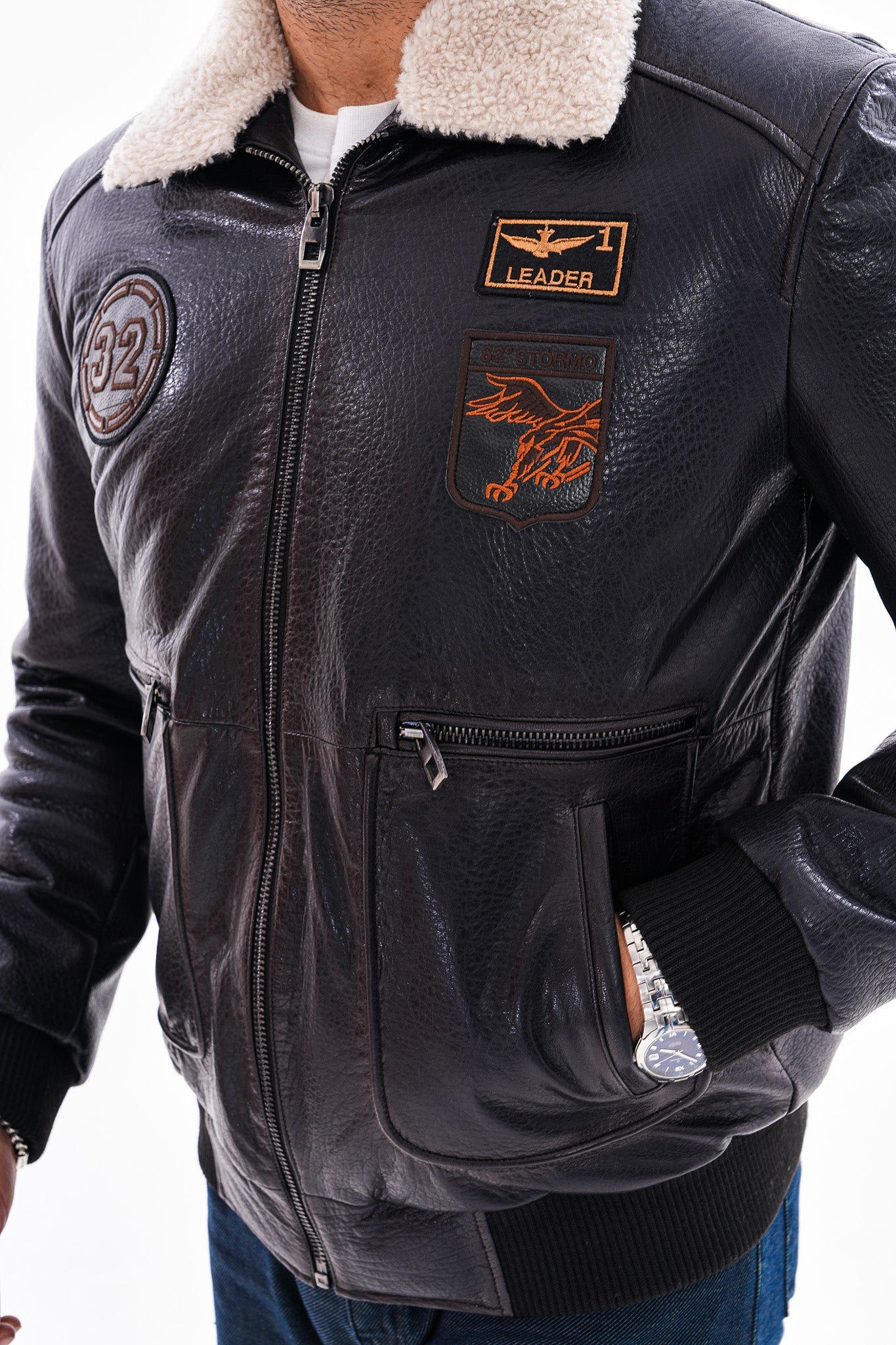 The Northway Navy Blue Lambskin Leather Jacket Fine Craftsmanship